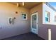 Front entrance to unit 606 with a storm door at 3620 Ironwood Cir # 606, Bradenton, FL 34209