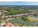 Gorgeous aerial view of homes surrounding ponds and lush landscaping in this desirable community at 6458 Tailfeather Way, Bradenton, FL 34203