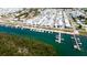 Aerial view of the community with marina and waterfront homes at 10315 Cortez W Rd # 8Bv, Bradenton, FL 34210