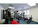 Community gym featuring various fitness equipment including weights and machines, with carpet flooring at 10315 Cortez W Rd # 8Bv, Bradenton, FL 34210