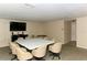 Conference room with a large table, chairs and a television at 1104 Benjamin Franklin Dr # 519, Sarasota, FL 34236