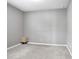 Minimalist bedroom featuring light gray walls, carpet floors, and single nightstand at 11421 Carlton Fields Dr, Riverview, FL 33579