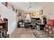 Cozy home office with a desk, shelving, and decor, creating a functional workspace at 1320 Magellan Dr, Sarasota, FL 34243