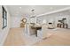 Open-concept dining area connecting to the living space, featuring modern decor and ample natural light at 1406 N Riverhills Dr, Temple Terrace, FL 33617