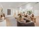 Spacious living room featuring an open layout, stylish furniture, and seamless transitions to the dining area at 1406 N Riverhills Dr, Temple Terrace, FL 33617