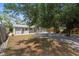 The backyard offers a tranquil outdoor space with lush greenery and a paved patio at 2303 Stratford Dr, Sarasota, FL 34232