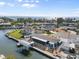 Waterfront homes featuring private boat docks and canal access with scenic views at 303 Bryn Mawr Is, Bradenton, FL 34207