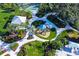 Aerial view of playground, featuring manicured landscaping and court-side seating at 4162 Deep Creek Ter, Parrish, FL 34219
