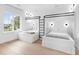 Bright bedroom offers two bunkbeds and hardwood floors at 424 Bowdoin Cir, Sarasota, FL 34236
