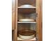 Kitchen cabinet features useful lazy susan shelves providing easy access and smart storage solutions at 568 Sheridan Dr, Venice, FL 34293
