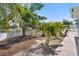 Beautiful backyard with lush landscaping, vinyl fencing, and serene waterfront views at 6715 Georgia Ave, Bradenton, FL 34207