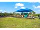 Fun playground area with slides, climbing structures, and a shaded canopy, perfect for outdoor activities at 8163 Redonda Loop, Lakewood Ranch, FL 34202