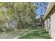 Lush backyard with mature trees and green grass offering a private outdoor space for relaxation and enjoyment at 842 31St E Ave, Bradenton, FL 34208