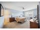 Bedroom featuring serene blue walls and comfortable furnishings at 1650 1St W Ave # 503B, Bradenton, FL 34205