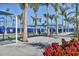 Bocce ball court with shade canopies and palm trees; lovely recreational space in residential community at 10519 Spring Tide Way, Parrish, FL 34219