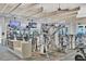 Fully equipped gym with state-of-the-art equipment and multiple TVs for entertainment at 10519 Spring Tide Way, Parrish, FL 34219