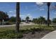 Street view of the community showcasing tropical landscaping and well-maintained roads at 11828 Sky Acres Ter, Bradenton, FL 34211