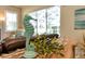 Close up of coastal decor featuring a seahorse sculpture on a wooden table at 1727 88Th Nw Ct, Bradenton, FL 34209