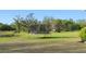 Spacious backyard featuring a trampoline and plenty of room for outdoor activities at 30416 Saddlebag Trl, Myakka City, FL 34251