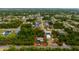 Aerial shot of the neighborhood with the property outlined in red at 3320 Audette St, Port Charlotte, FL 33948