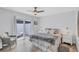 Bedroom showcasing a bed, sliding glass doors to a patio, and calming decor for a relaxing retreat at 3725 Spyglass Hill Rd, Sarasota, FL 34238