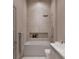 Cozy bathroom features a built-in tub and shower combination with neutral tile at 3811 30Th S Ave, St Petersburg, FL 33711