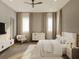 Bright bedroom features a dresser, king bed, and two windows that let in natural light at 3811 30Th S Ave, St Petersburg, FL 33711