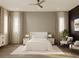 Serene main bedroom with a ceiling fan, natural light, and neutral tones at 3811 30Th S Ave, St Petersburg, FL 33711