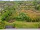 Aerial view showcasing the large backyard and mature trees at 4021 Wildgrass Pl, Parrish, FL 34219