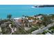 Aerial view of a vacant lot with beach access, perfect for building your dream home at 4214 Higel Ave, Sarasota, FL 34242