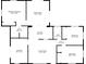 Detailed floor plan showing layout with dimensions of rooms, including bedrooms, bathrooms, kitchen, and living areas at 4311 2Nd E Ave, Bradenton, FL 34208