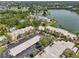 Overhead view displays waterfront apartments close to a community pool at 510 Spring Lakes Blvd, Bradenton, FL 34210