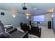 The comfortable theater room at 5151 Jasmine Way, Palm Harbor, FL 34685