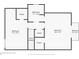 Floor plan showing two bedrooms, a bathroom, and a balcony at 5404 4Th Avenue Nw Dr, Bradenton, FL 34209