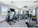 Community gym featuring modern exercise equipment and large windows offering plenty of natural light at 5688 Woodland Sage Dr, Sarasota, FL 34238