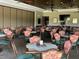 Dining room with table and chair settings for a large party at 6501 Stone River Rd # 209, Bradenton, FL 34203