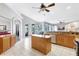 Kitchen island with granite countertops and plenty of space at 15107 3Rd E Dr, Bradenton, FL 34212