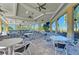 Outdoor pavilion featuring tables, chairs, and ceiling fans for comfortable gatherings at 275 Sapphire Lake Dr # 101, Bradenton, FL 34209