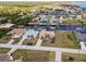 Aerial shot of a neighborhood with waterfront properties, each featuring private docks and easy water access at 3069 Stone St, Port Charlotte, FL 33981