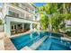 Inviting pool with a spa, surrounded by lush greenery for ultimate relaxation at 336 Avenida De Mayo, Sarasota, FL 34242