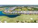 Aerial view of the community showing lake and golf course views and home locations at 3568 Santa Caterina Blvd, Bradenton, FL 34211