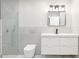 Modern bathroom with a glass-enclosed shower and sleek vanity at 4001 Beneva Rd # 343, Sarasota, FL 34233