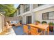 Spacious outdoor patio furnished with a dining set and comfortable seating arrangement at 4001 Beneva Rd # 343, Sarasota, FL 34233