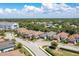 Overhead view of a residential community showcasing well-maintained homes, landscaping and proximity to local amenities at 5673 Piccolo St, Nokomis, FL 34275