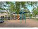 Community playground featuring slides and swings with shaded seating areas in a well-maintained area at 6723 Trent Creek Dr, Sun City Center, FL 33573