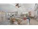 Bright, open-concept living room with high ceilings and clerestory windows at 7407 Green St, Bradenton, FL 34201