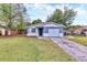 Charming single-Gathering home with well-maintained lawn, garage, and blue exterior paint at 8470 Magnolia Dr, Seminole, FL 33777