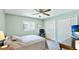 Bedroom with ceiling fan and three closets at 914 82Nd Nw St, Bradenton, FL 34209
