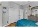 Comfortable bedroom featuring closet space, soft carpeting, and ample natural light at 2064 Batello Dr, Venice, FL 34292