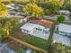 Aerial view of a home with a large backyard and a new fence at 3169 Bellevue St, Sarasota, FL 34237
